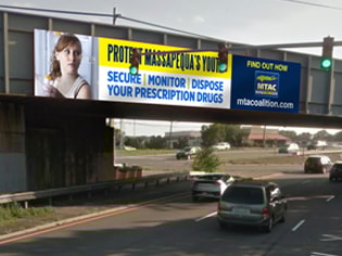 MTAC Secure Monitor Dispose Local Train Trestle Billboard Ad