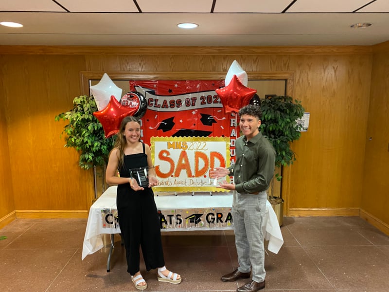 Massapequa Elks and MTAC Honor MHS SADD Students