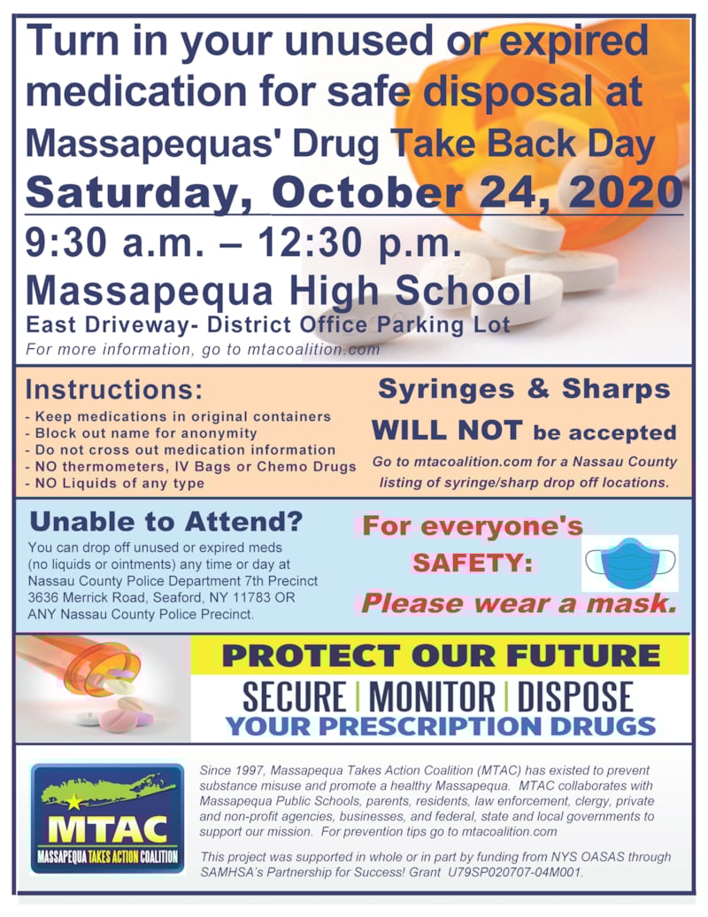 MTAC Fall Drug Take Back Day